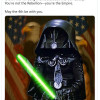 Mocking the White House may 4, star wars post, trump as Spaceballs Darth Vader.