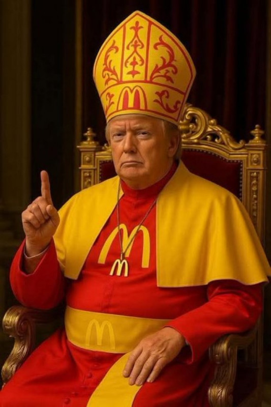 Trump dressed as the pope